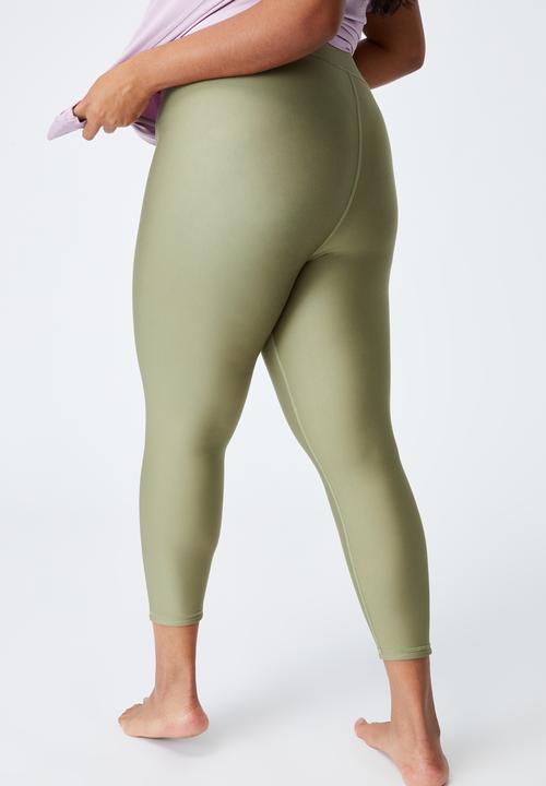 Cotton On - Curve active reversible 7/8 tights - green & blue 