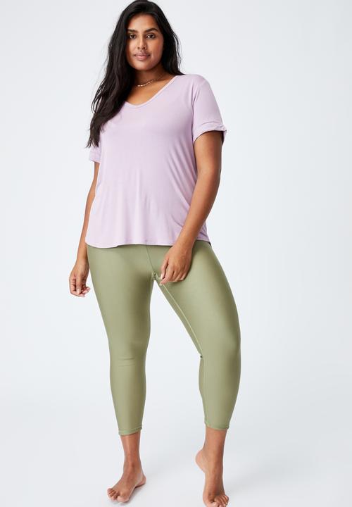 Cotton On - Curve active reversible 7/8 tights - green & blue 