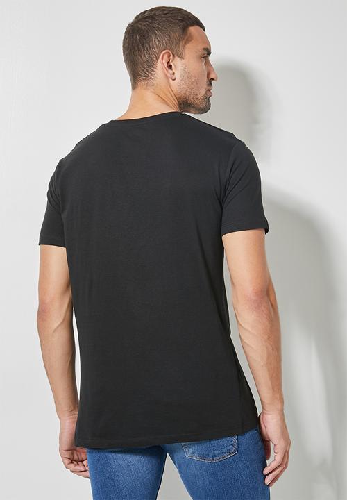 Superbalist - 2 Pack nate crew neck tee - black & dusty pink