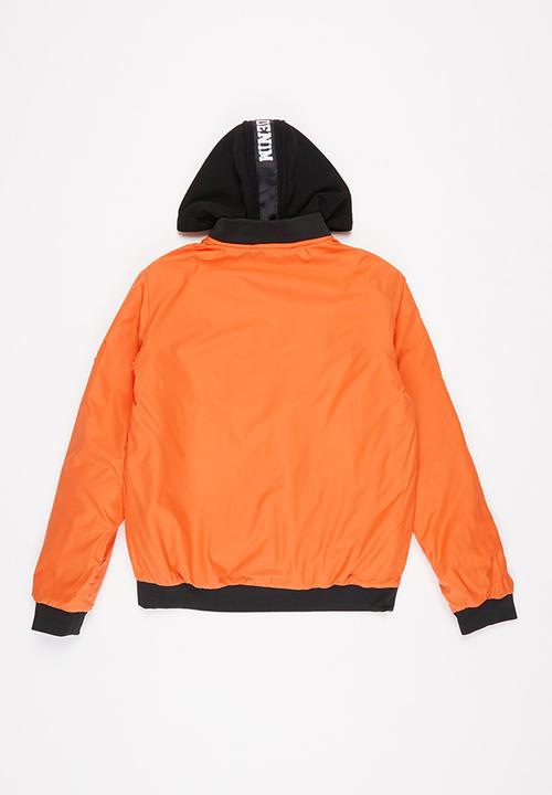 SOVIET - Bilbao boys fashion bomber jacket - orange 