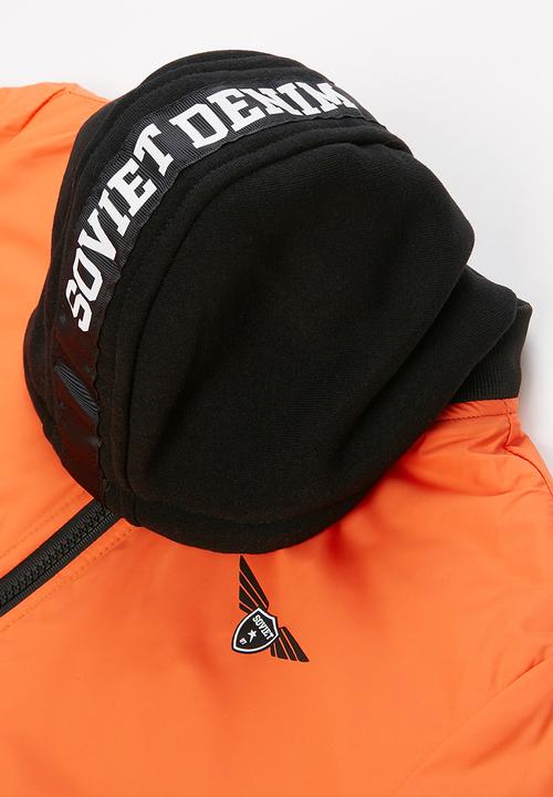 SOVIET - Bilbao boys fashion bomber jacket - orange 