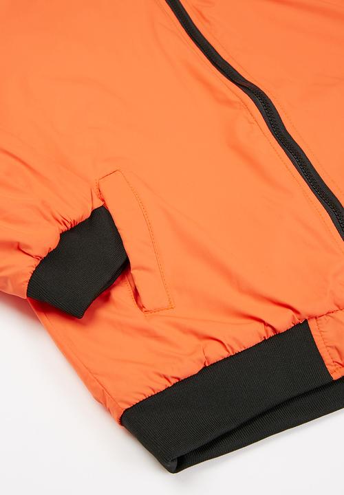 SOVIET - Bilbao boys fashion bomber jacket - orange 
