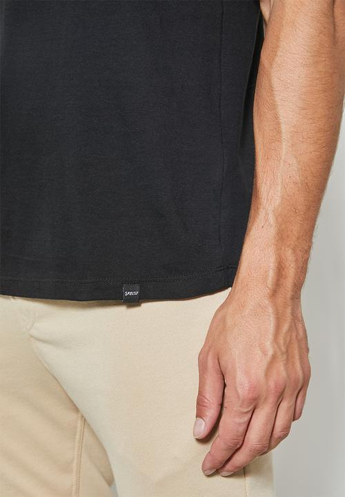 Superbalist - 2 Pack barney longline curved hem tee - black & white