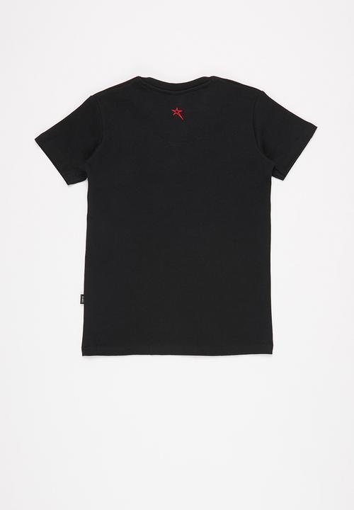 SOVIET - Hull short sleeve V-neck muscle tee  - black