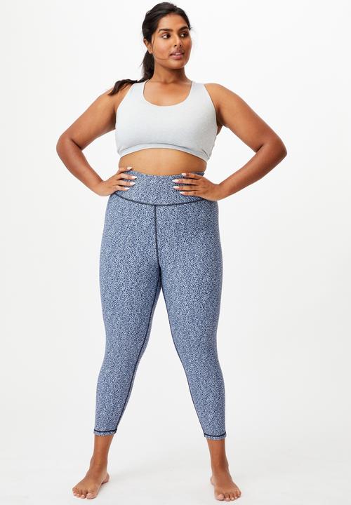 Cotton On - Curve active reversible 7/8 tights - irregular navy speck