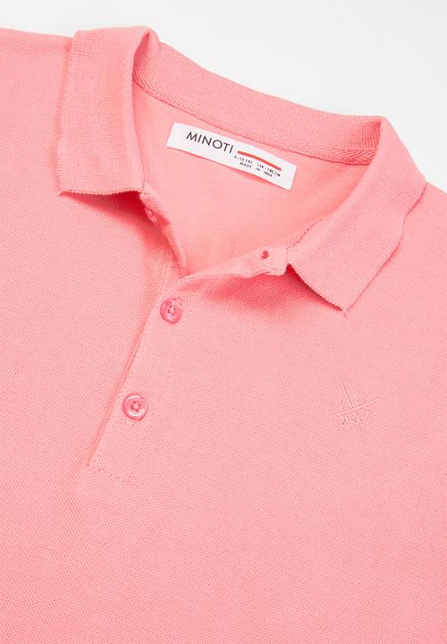 MINOTI - Boys basic pique polo - pink