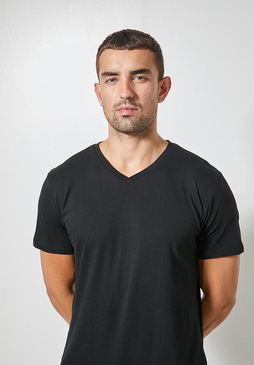 Superbalist - 2-Pack dean v-neck tee - black & white
