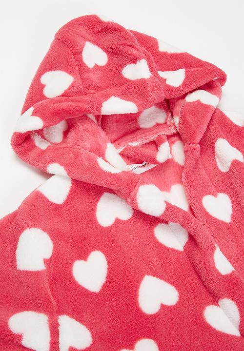 MINOTI - Cuddle robe - pink & white 