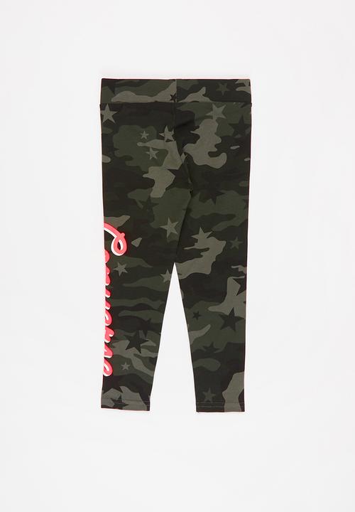 Converse - Cnvg camo all over print legging - green