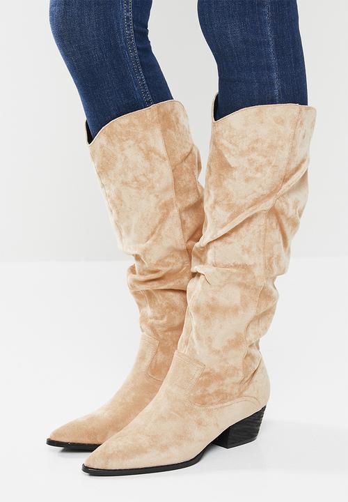 Z_Code_Z - Alma slouchy western boot - beige