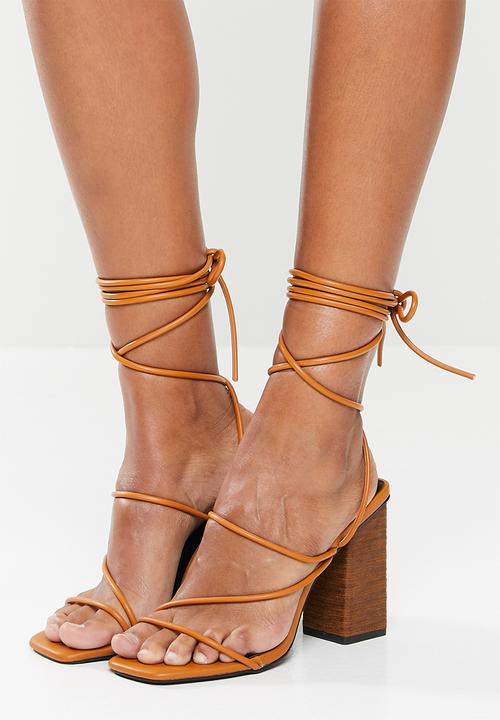 Z_Code_Z - Aurora strappy heel - camel