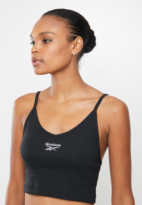 Reebok - Classic strappy rib tank top - black