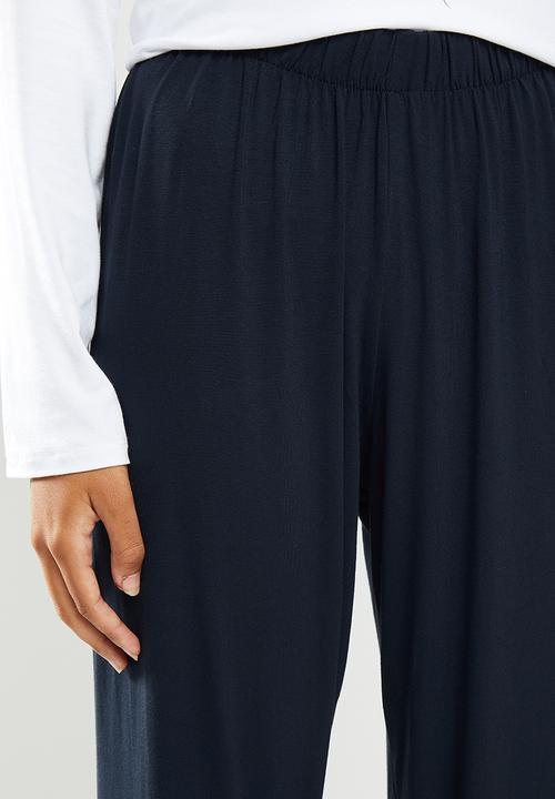 Superbalist - Sleep tee & pants set - white & navy 