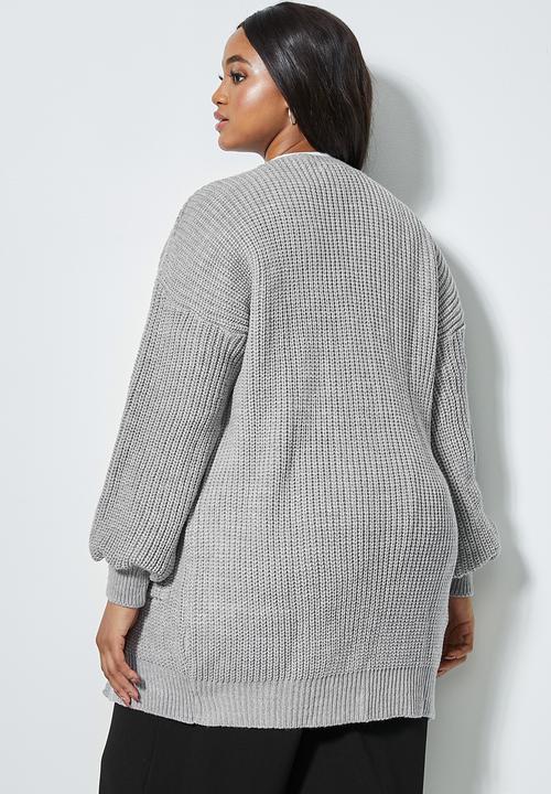 Superbalist - Chunky knitwear cardi - grey
