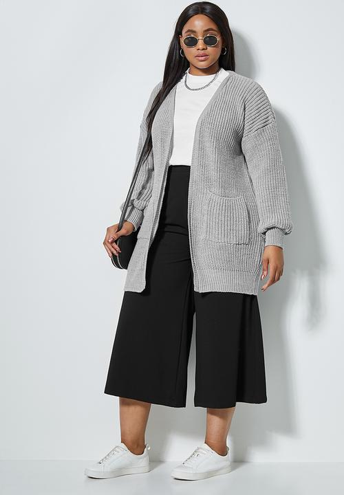 Superbalist - Chunky knitwear cardi - grey