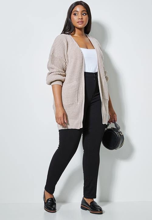 Superbalist - Chunky knitwear cardi - stone