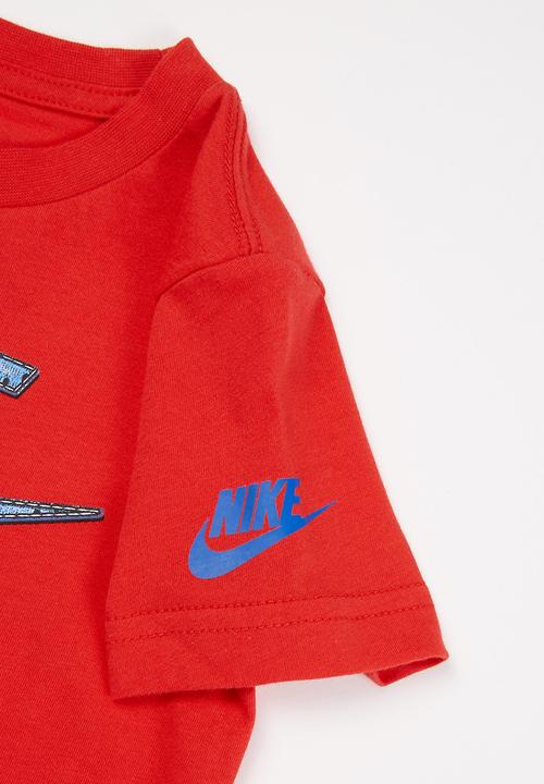Nike - Faux jersey mesh futura tee - red