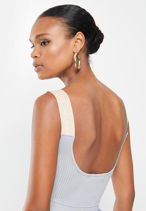 Missguided - Missguided cupped bodysuit co ord - grey
