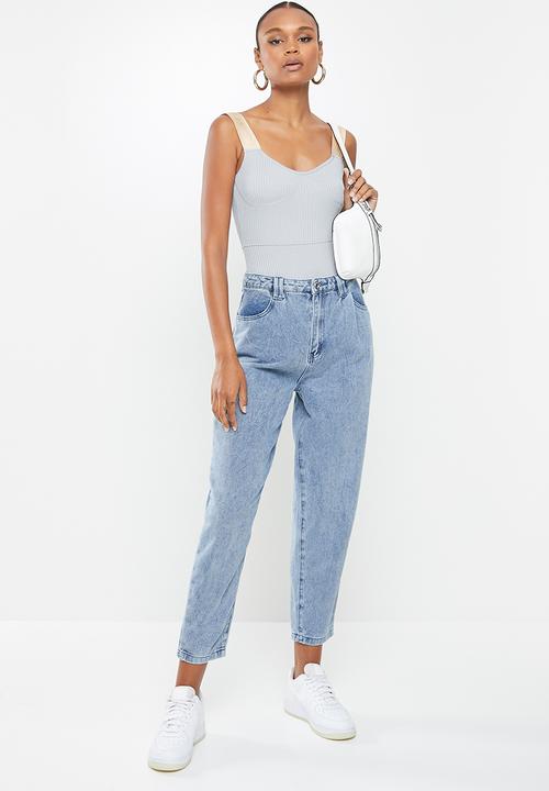 Missguided - Missguided cupped bodysuit co ord - grey