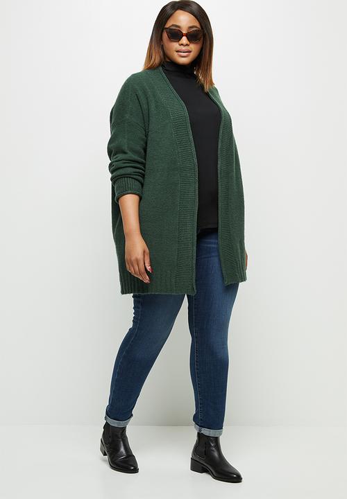edit Plus - Soft open cardi - green