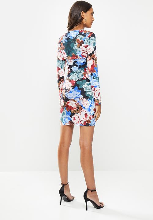 GUESS - Long sleeve morine dress - multi 