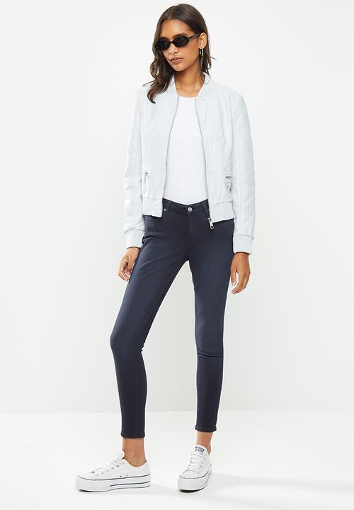 GUESS - Long sleeve Melissa pu bomber - blue