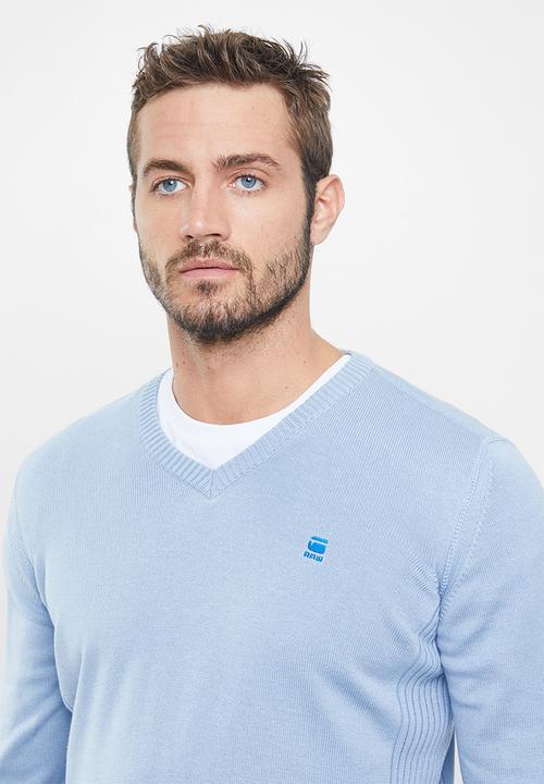 G-STAR - Classic sport v knit - blue