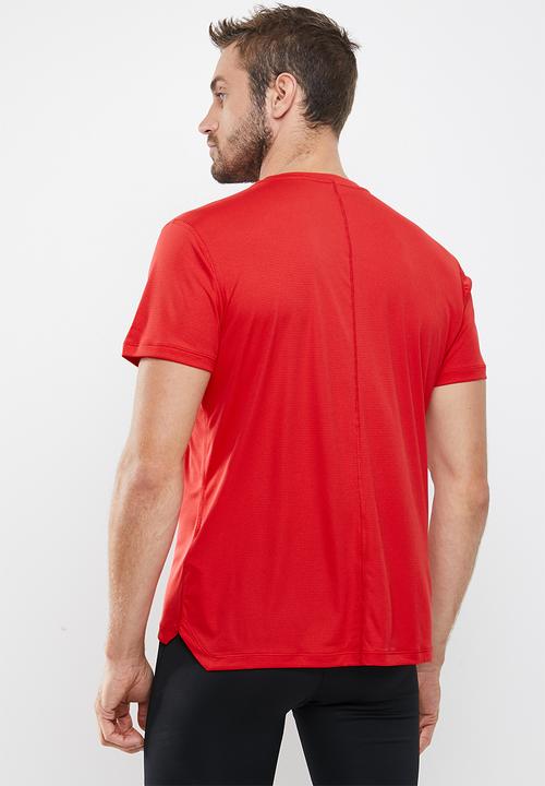 ASICS - Silver ss top - red
