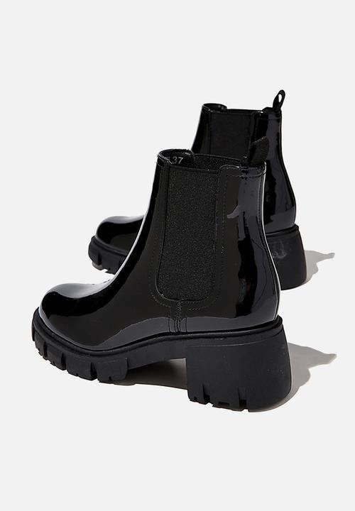 Cotton On - Kaia combat gusset boot - black