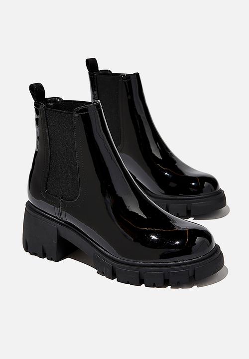 Cotton On - Kaia combat gusset boot - black