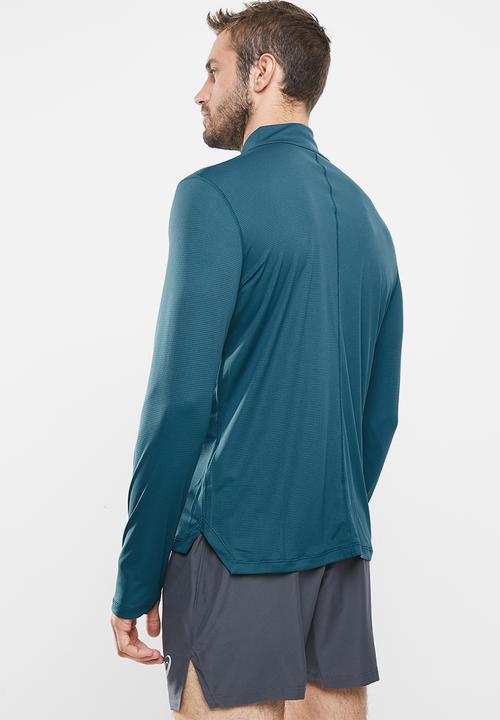 ASICS - Silver ls 1/2 zip top - blue
