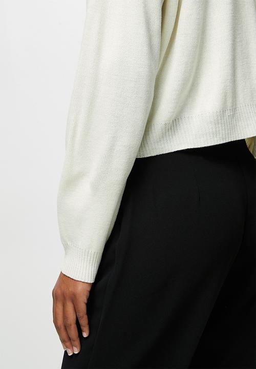 edit - Slash neck jumper - milk