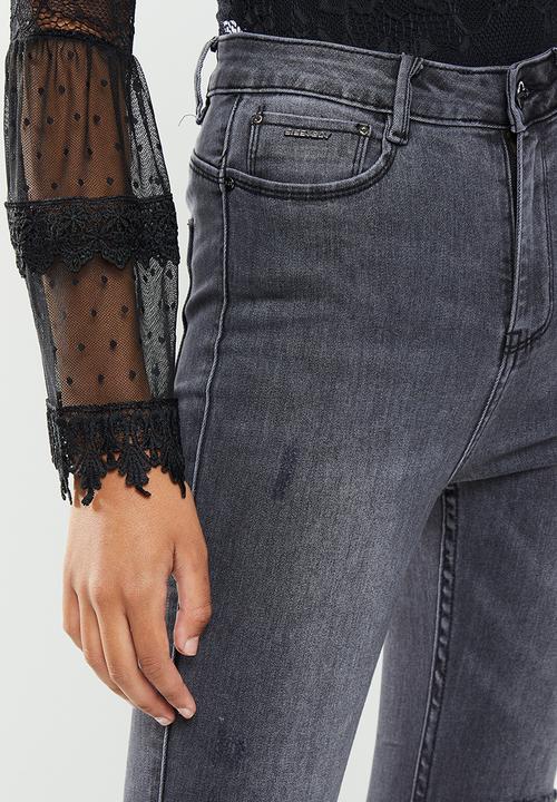 SISSY BOY - Germain:ryder skinny with knee slash - black