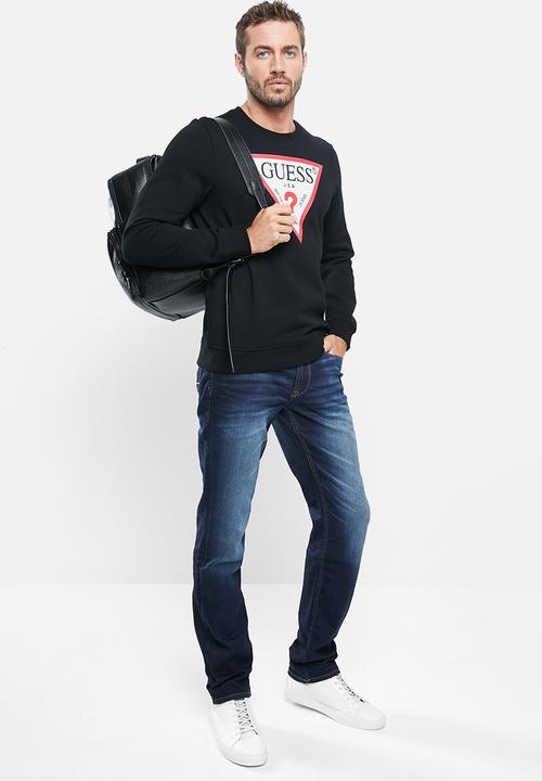 GUESS - Long sleeve guess core sweater - black