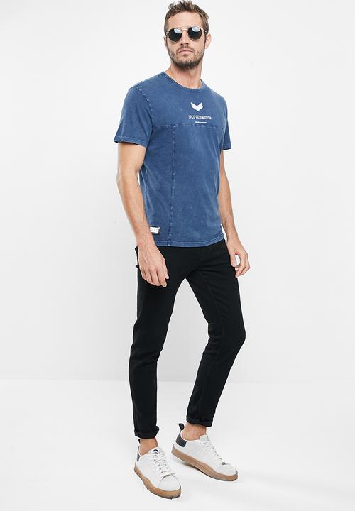 S.P.C.C - Chaney straight hem tee - blue