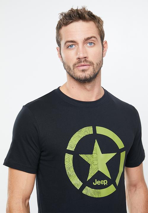 JEEP - Star logo print tee - black