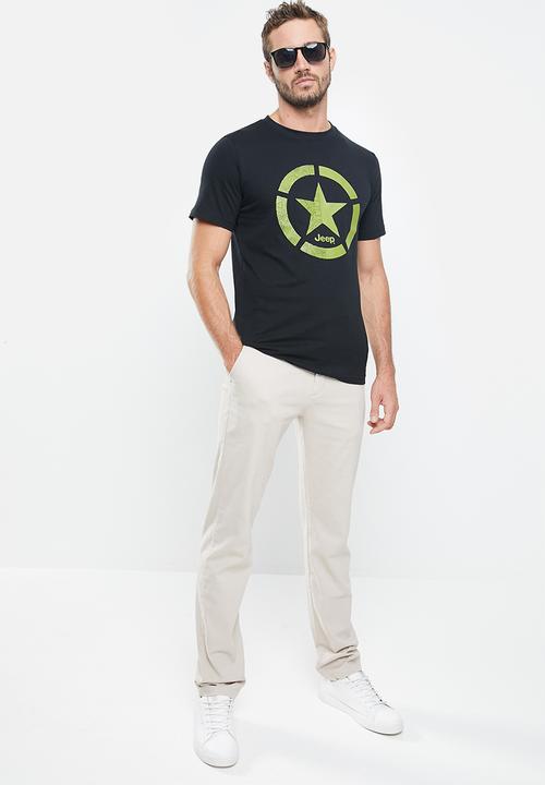 JEEP - Star logo print tee - black