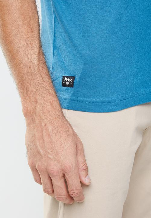 JEEP - Logo print tee - teal