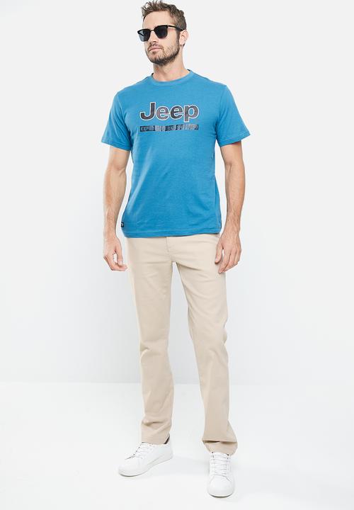 JEEP - Logo print tee - teal
