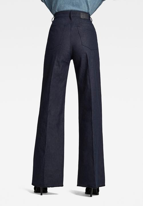G-STAR - Deck ultra high wide leg wmn - blue