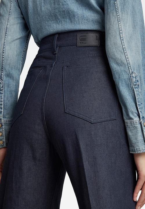 G-STAR - Deck ultra high wide leg wmn - blue