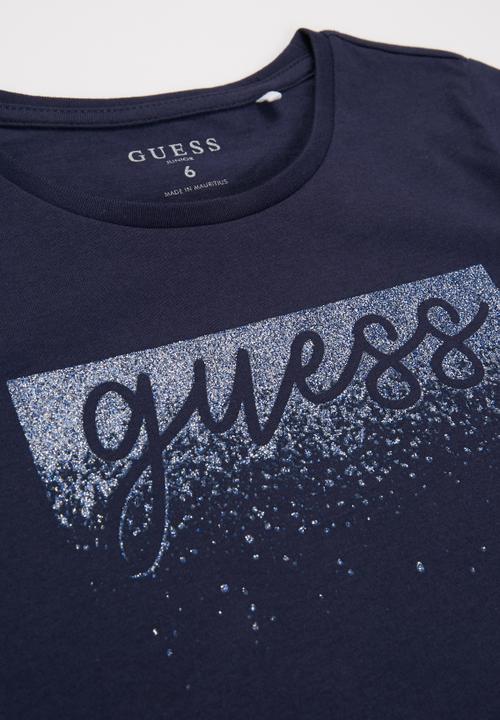 GUESS - Girls tam glitter tee - blue
