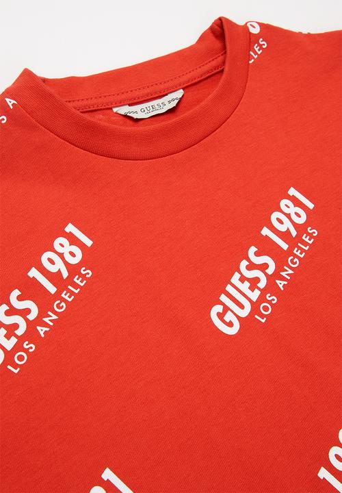 GUESS - Girls oversize short sleeve tee - red 