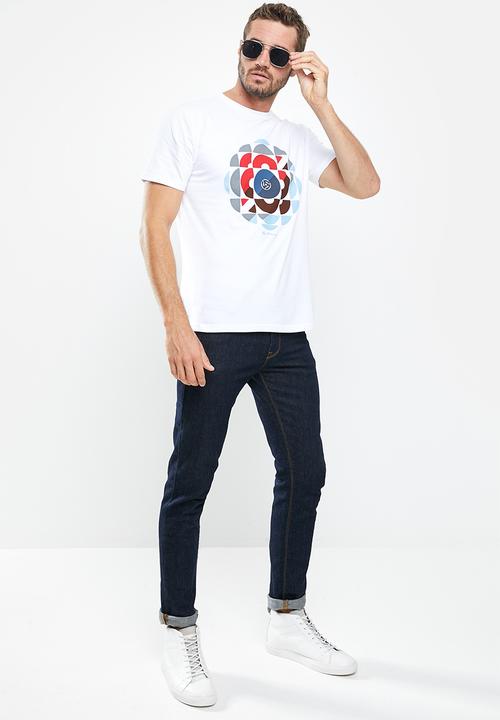 Ben Sherman - 1/4 target tee - white
