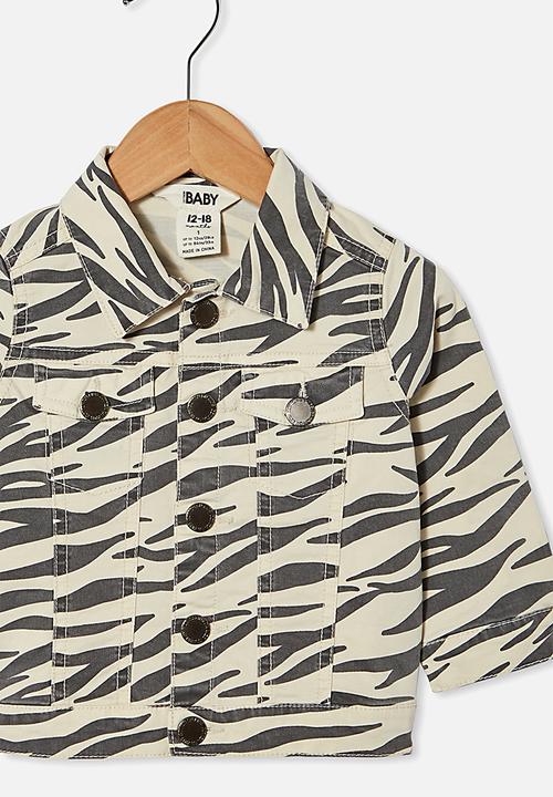 Cotton On - Ellen jacket - dark vanilla/marty zebra
