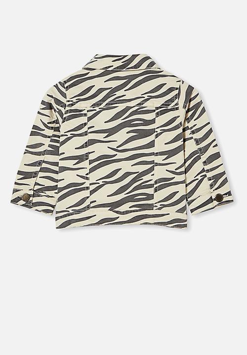 Cotton On - Ellen jacket - dark vanilla/marty zebra