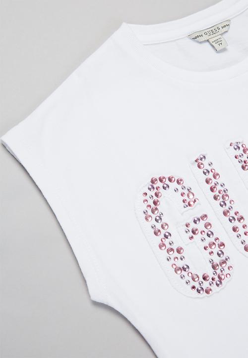 GUESS - Girls applique tee - white