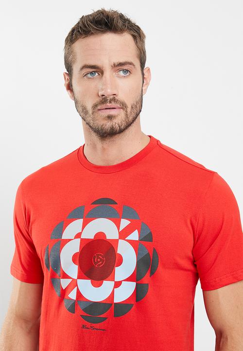 Ben Sherman - 1/4 target tee - red