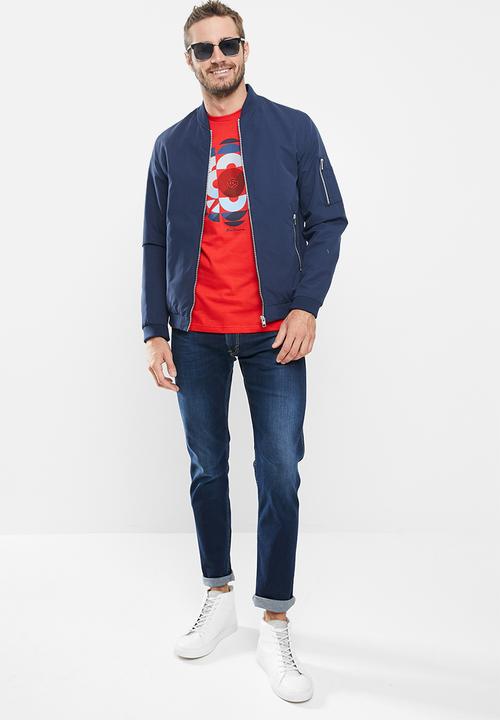 Ben Sherman - 1/4 target tee - red