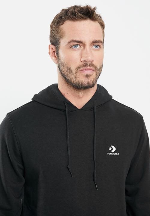 Converse - Star chevron french terry pullover hoodie - black